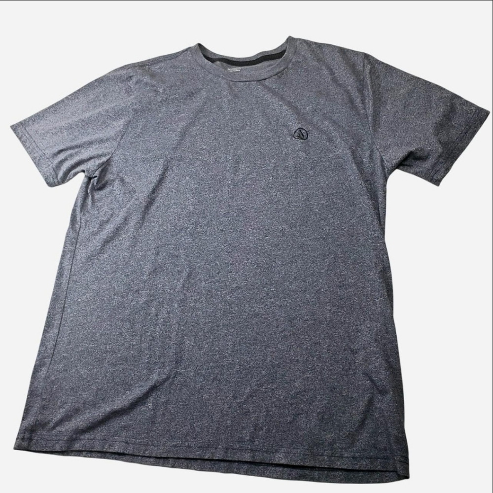 Volcom Tshirt Mens Large Charcoal Gray Embroidered Logo NWOT